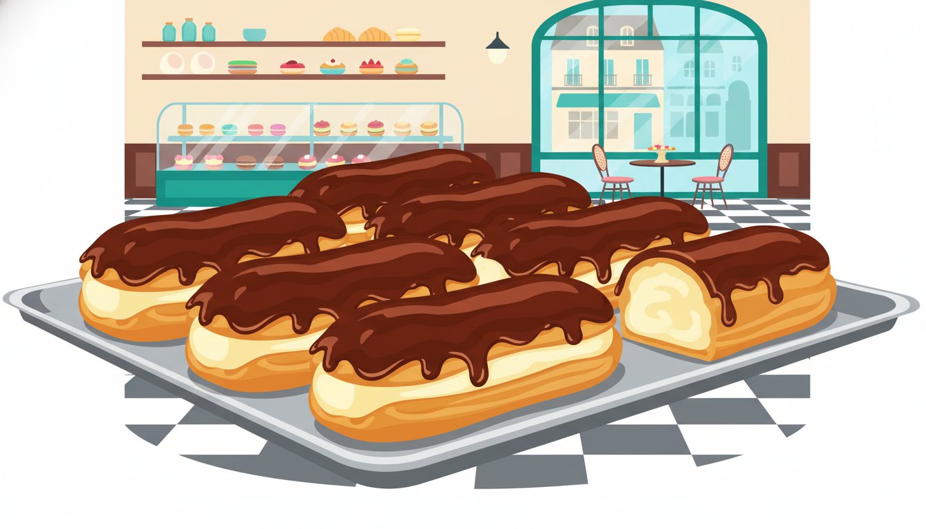 #ChocolateÉclairDay illustration