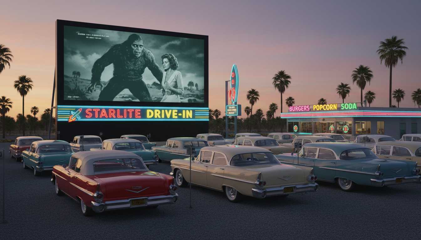 #DriveInMovieDay illustration