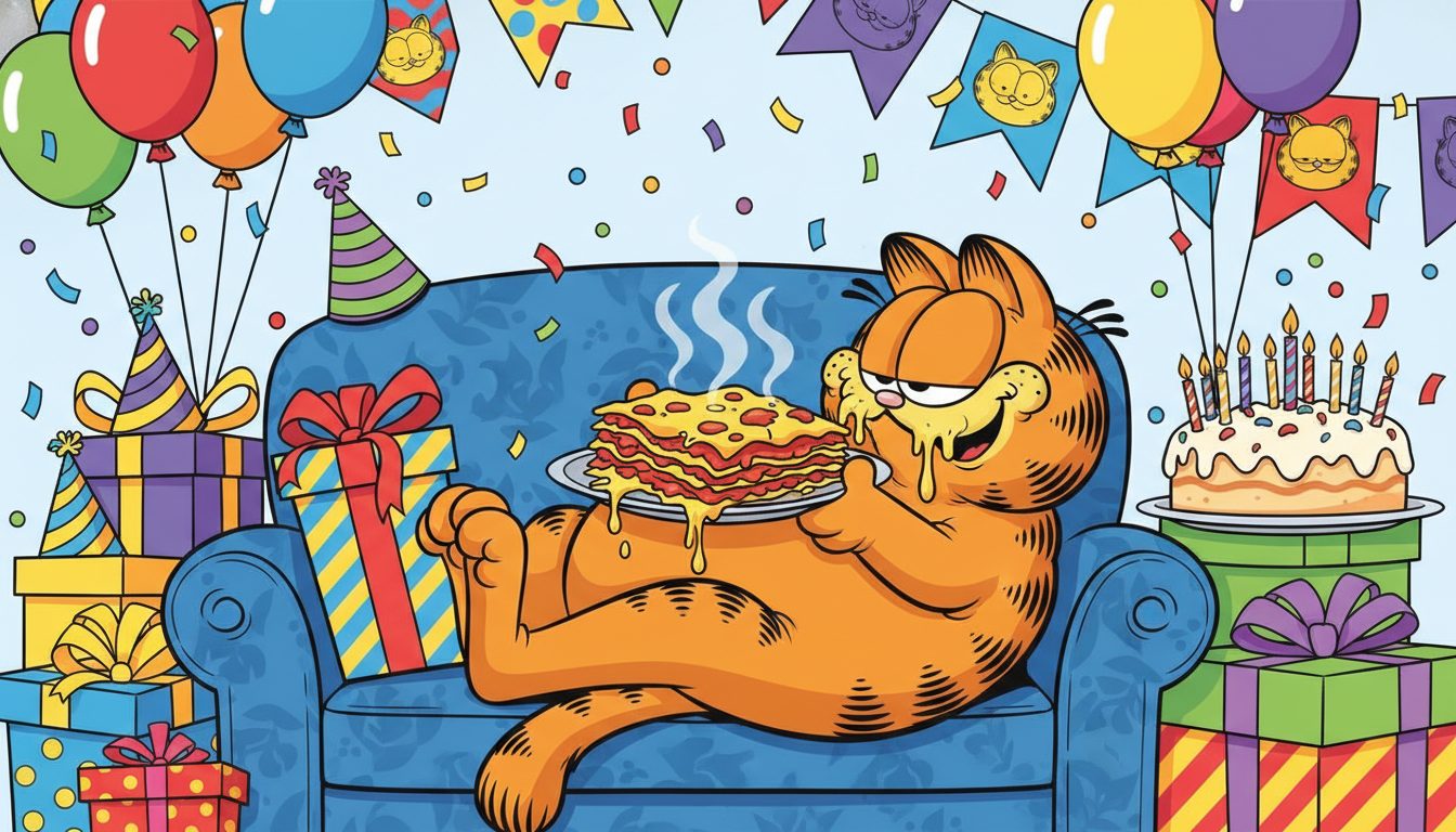 Garfield the Cat Day celebration illustration
