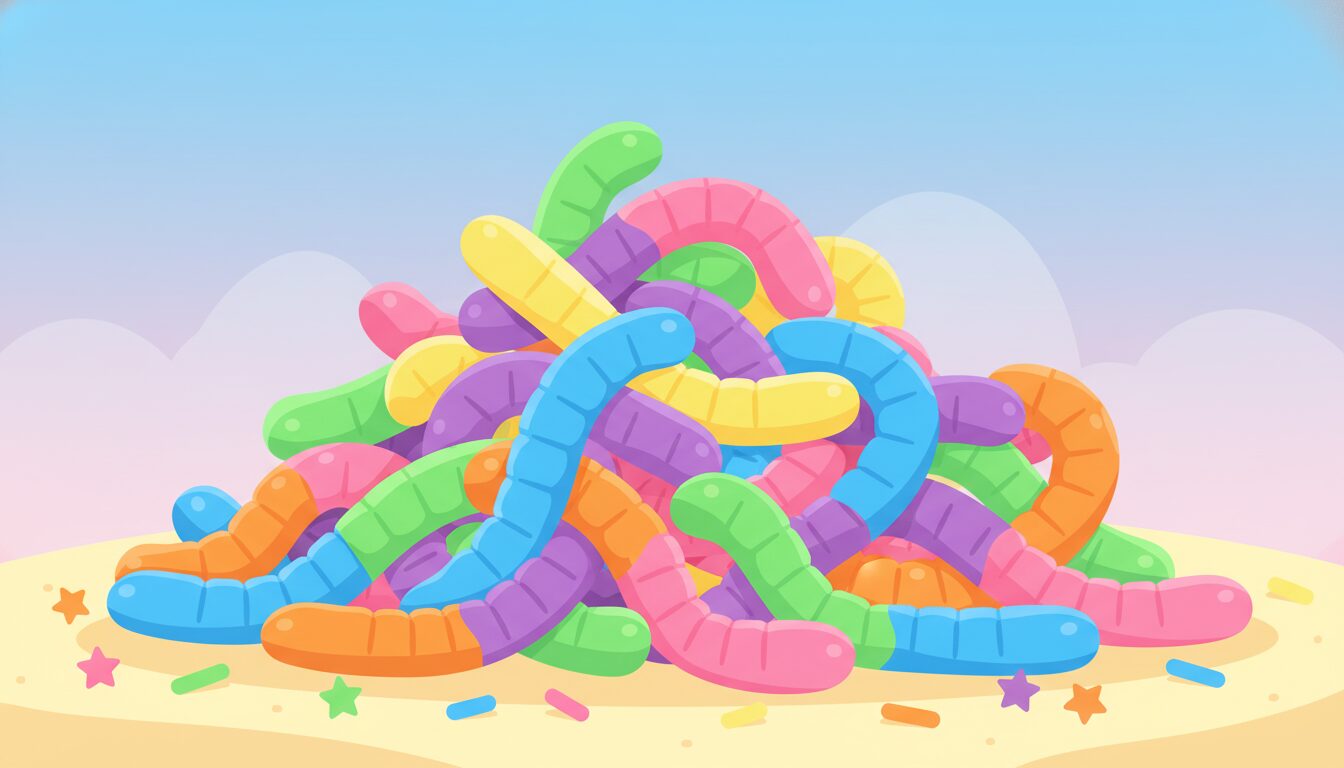 #GummiWormDay illustration