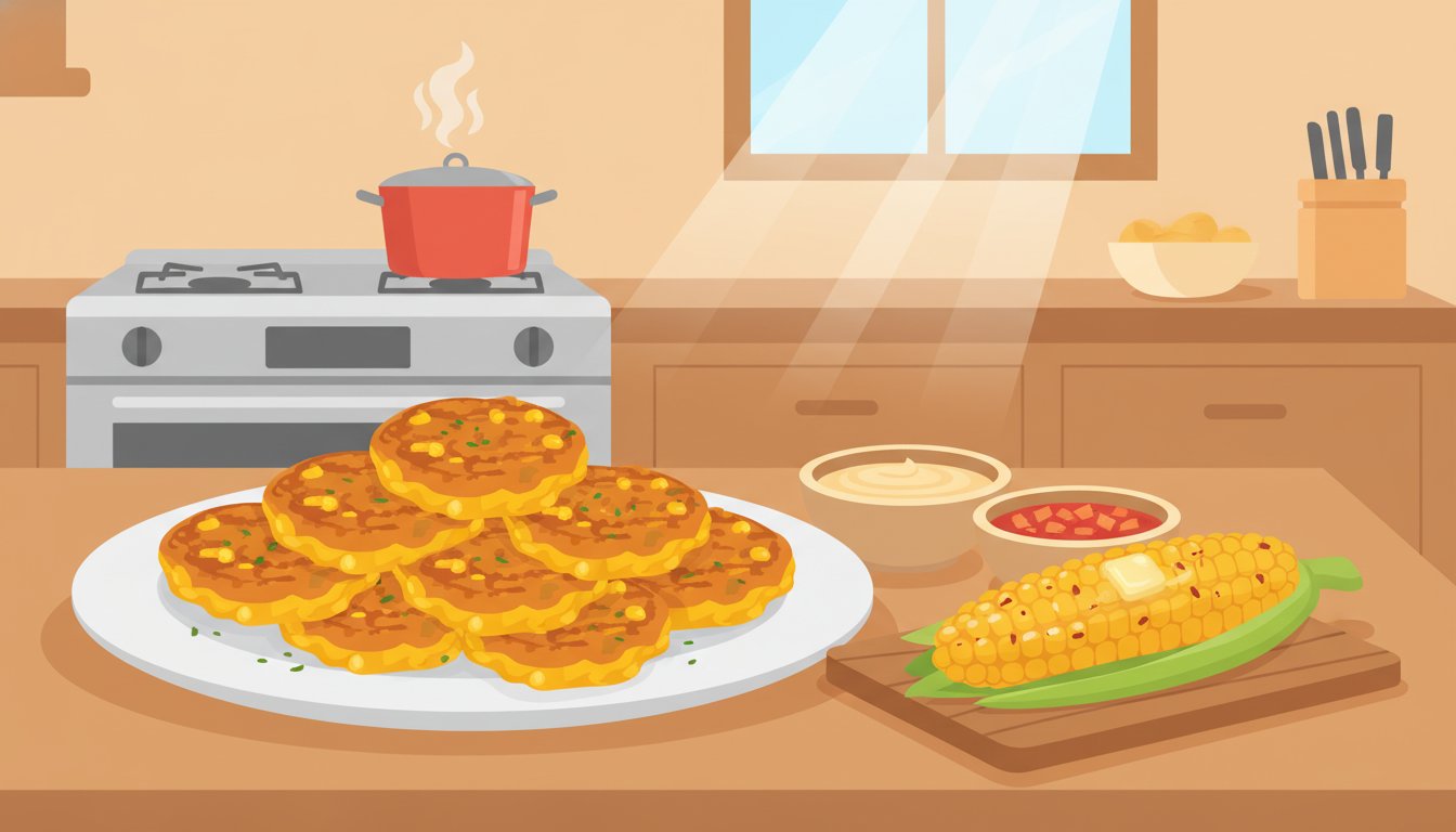 #CornFrittersDay illustration