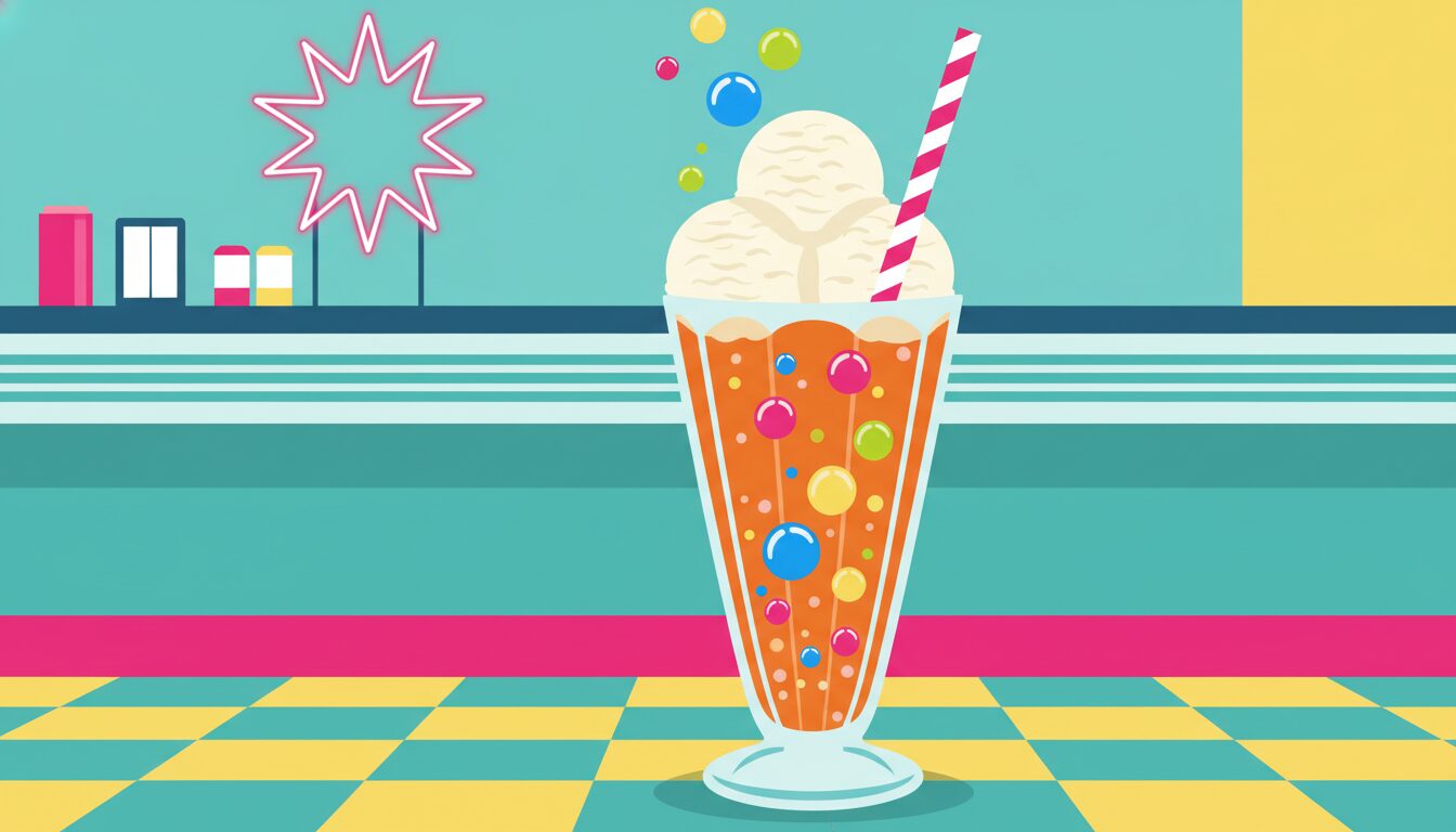 #IceCreamSodaDay illustration