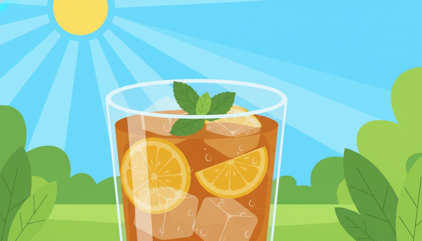 #IcedTeaDay illustration