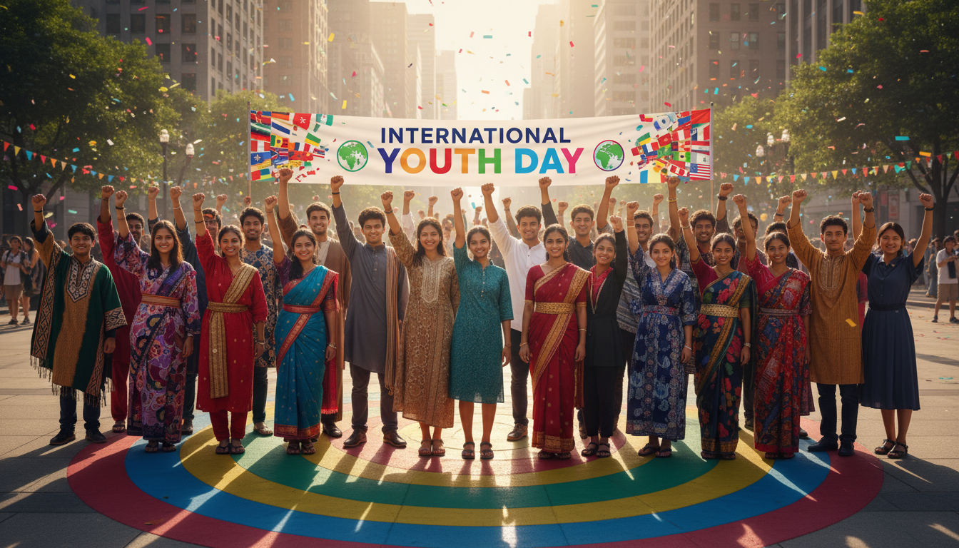 #InternationalYouthDay illustration