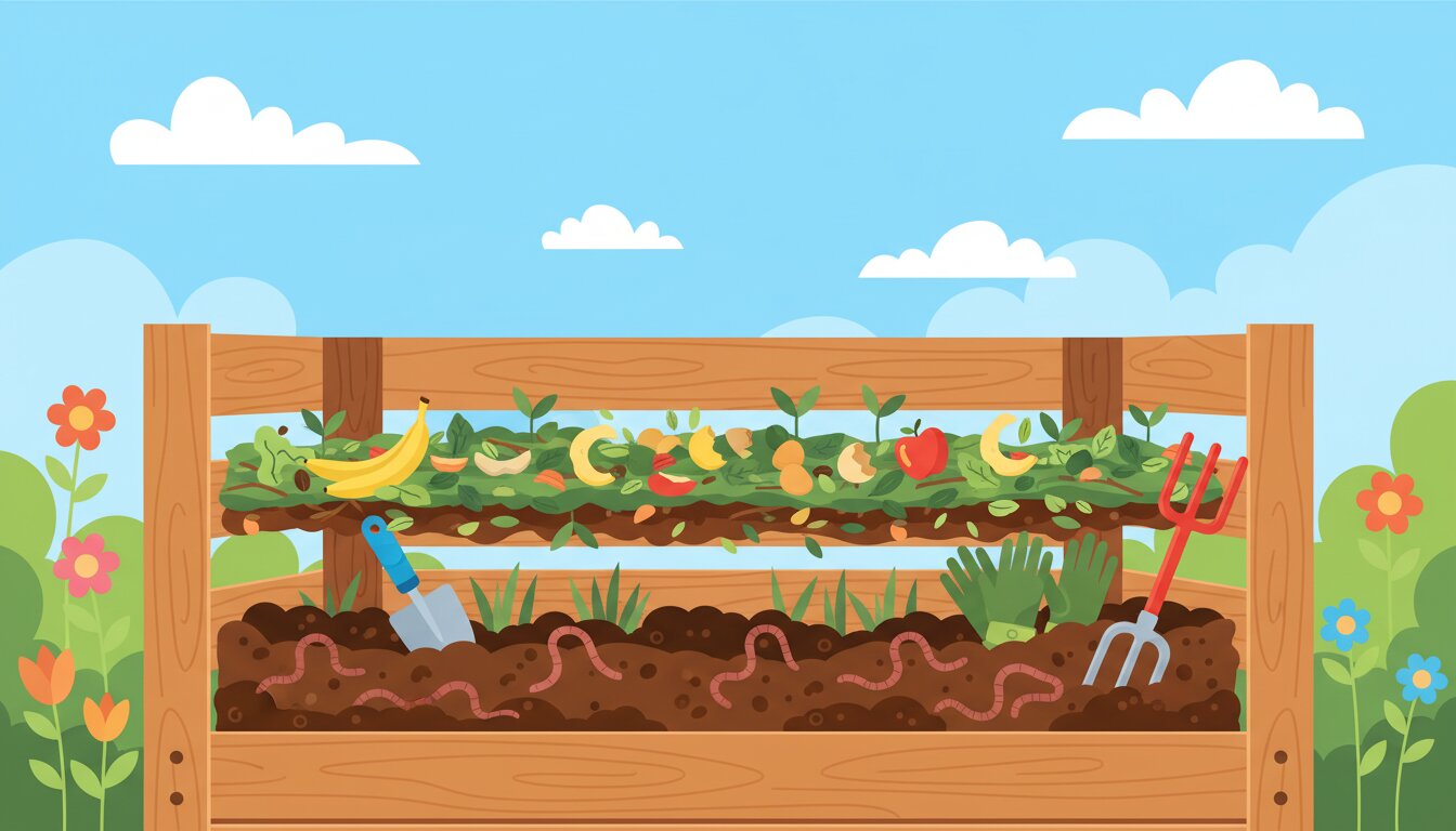 #LearnAboutCompostingDay illustration