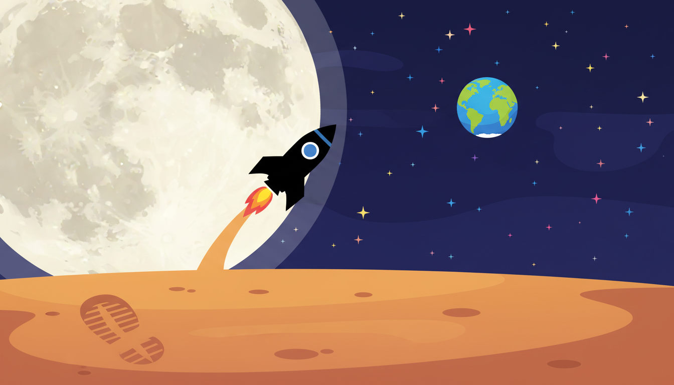 #NationalMoonDay illustration