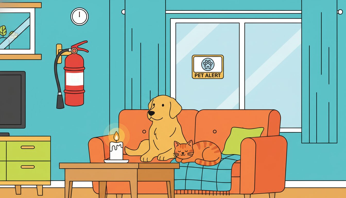 #NationalPetFireSafetyDay illustration