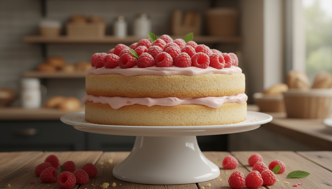 #NationalRaspberryCakeDay illustration