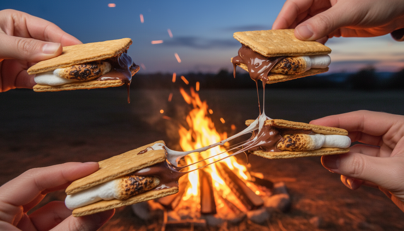 #NationalSmoresDay illustration