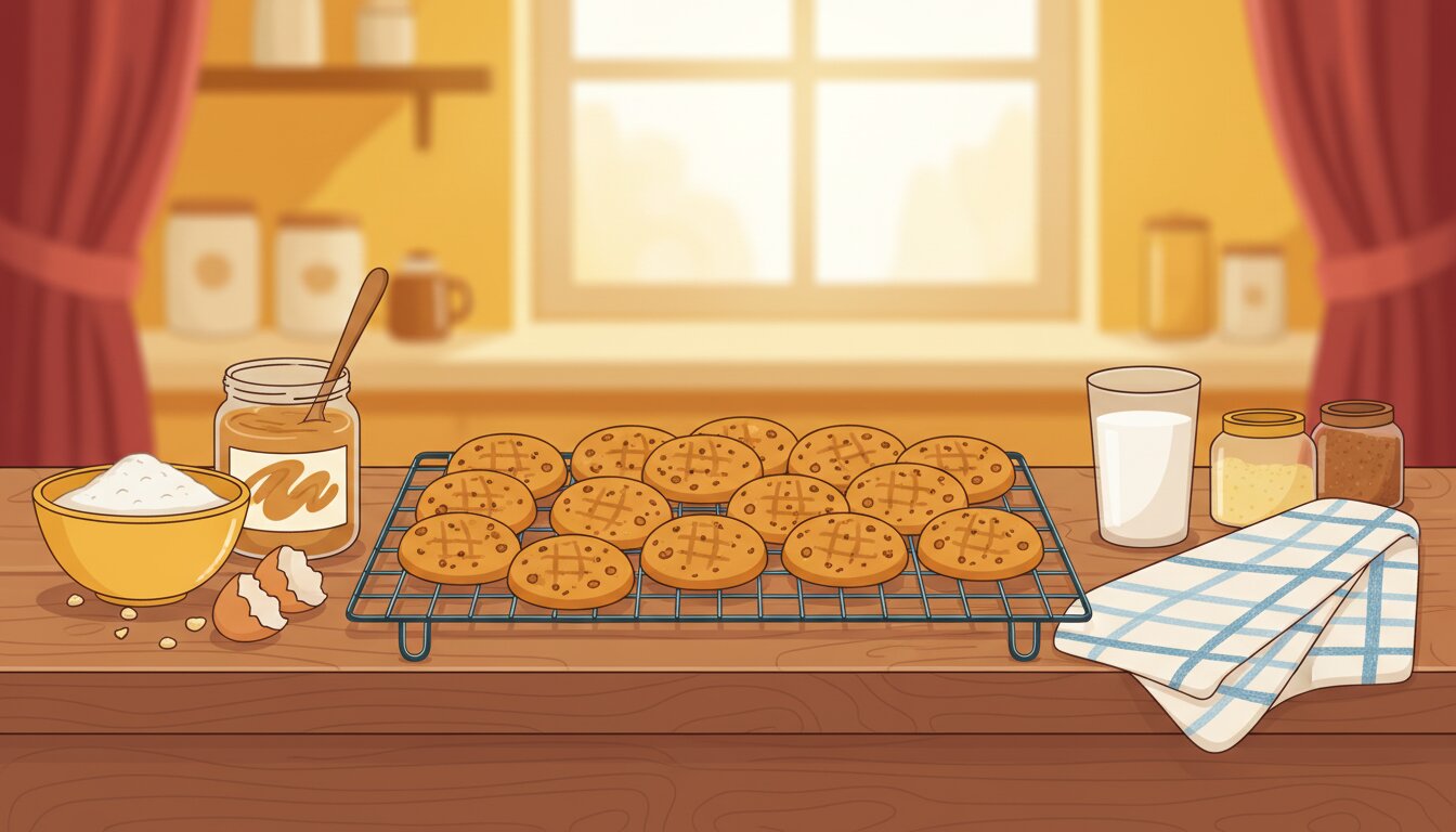 #NationalPeanutButterCookieDay illustration