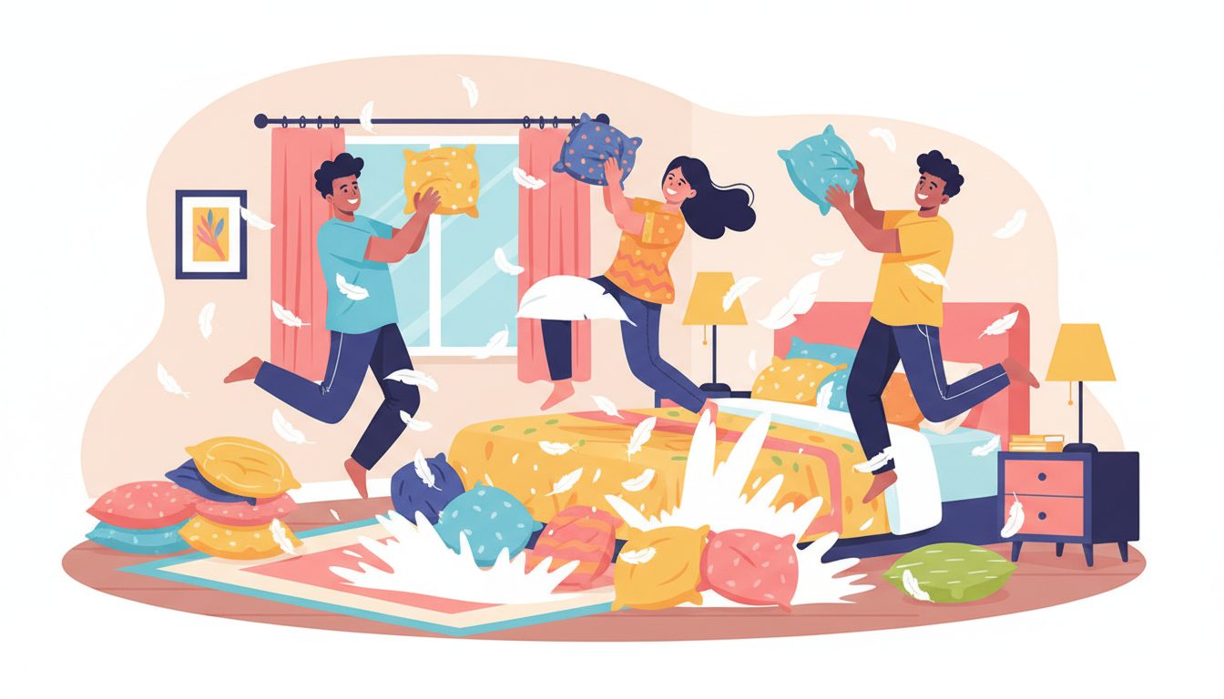 #PillowFightDay illustration