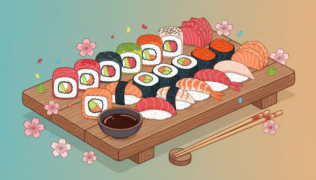 International Sushi Day celebration illustration