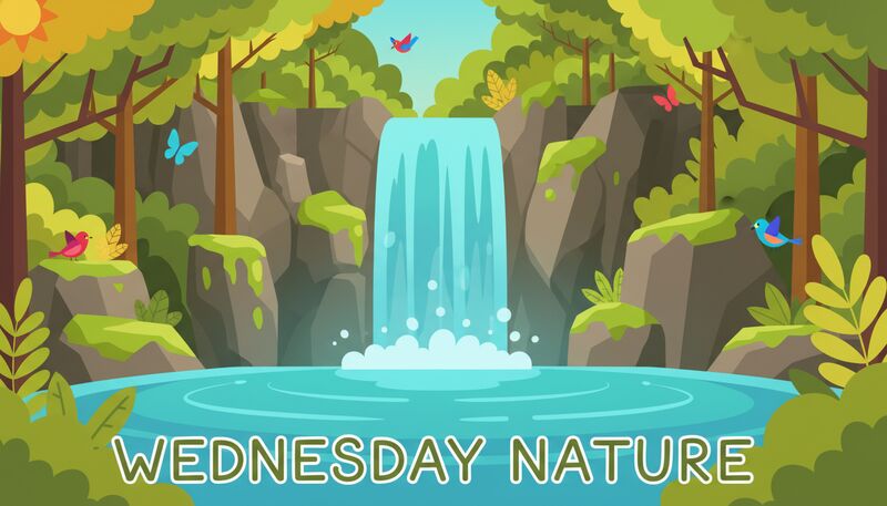 #WaterfallWednesday illustration