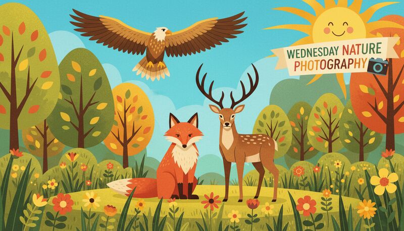 #WildlifeWednesday illustration