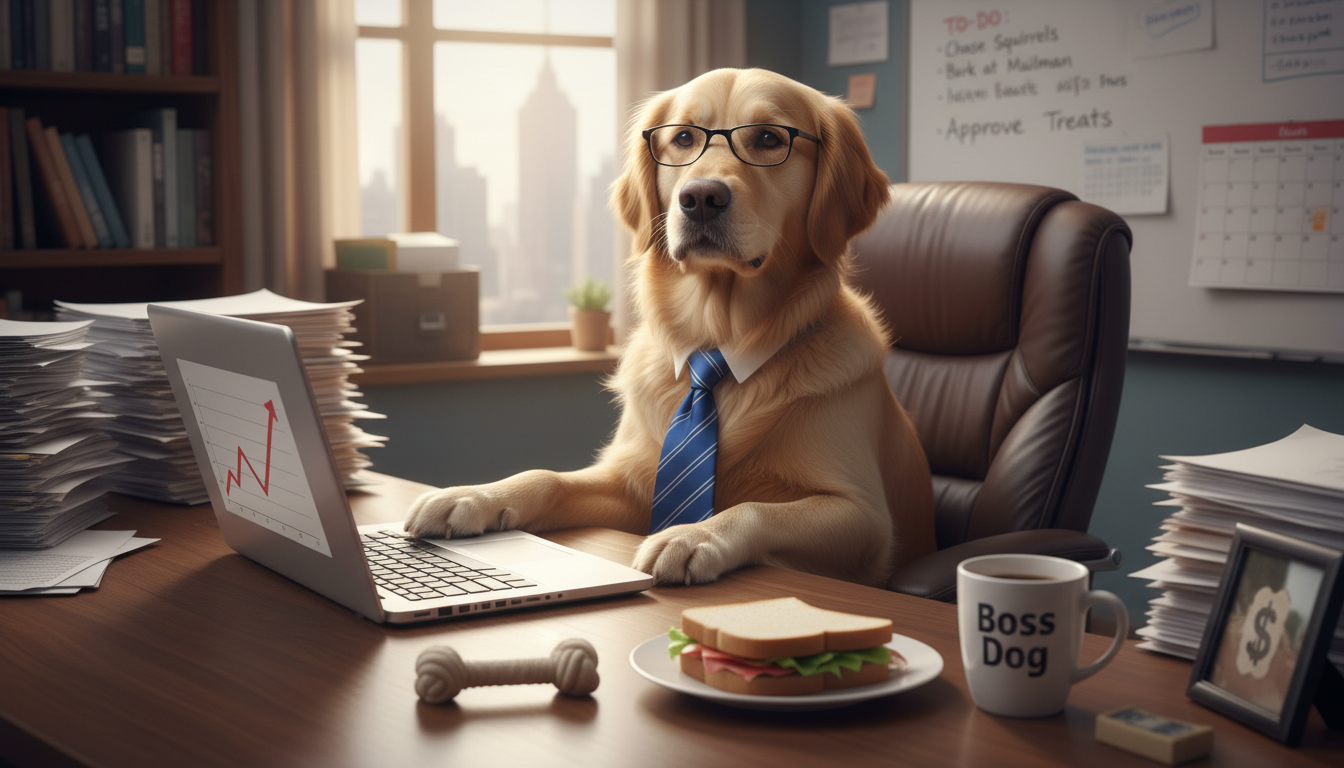 #WorkLikeADogDay illustration