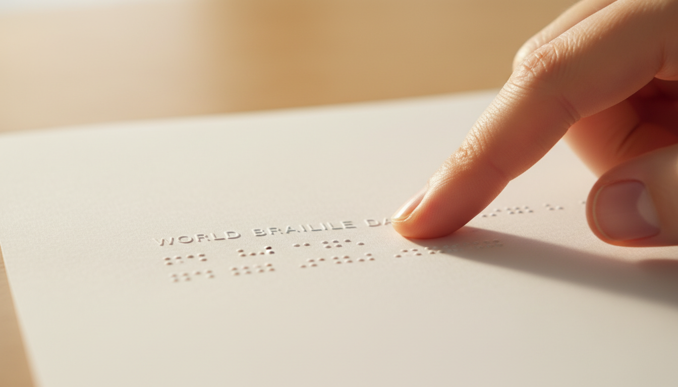 #WorldBrailleDay illustration